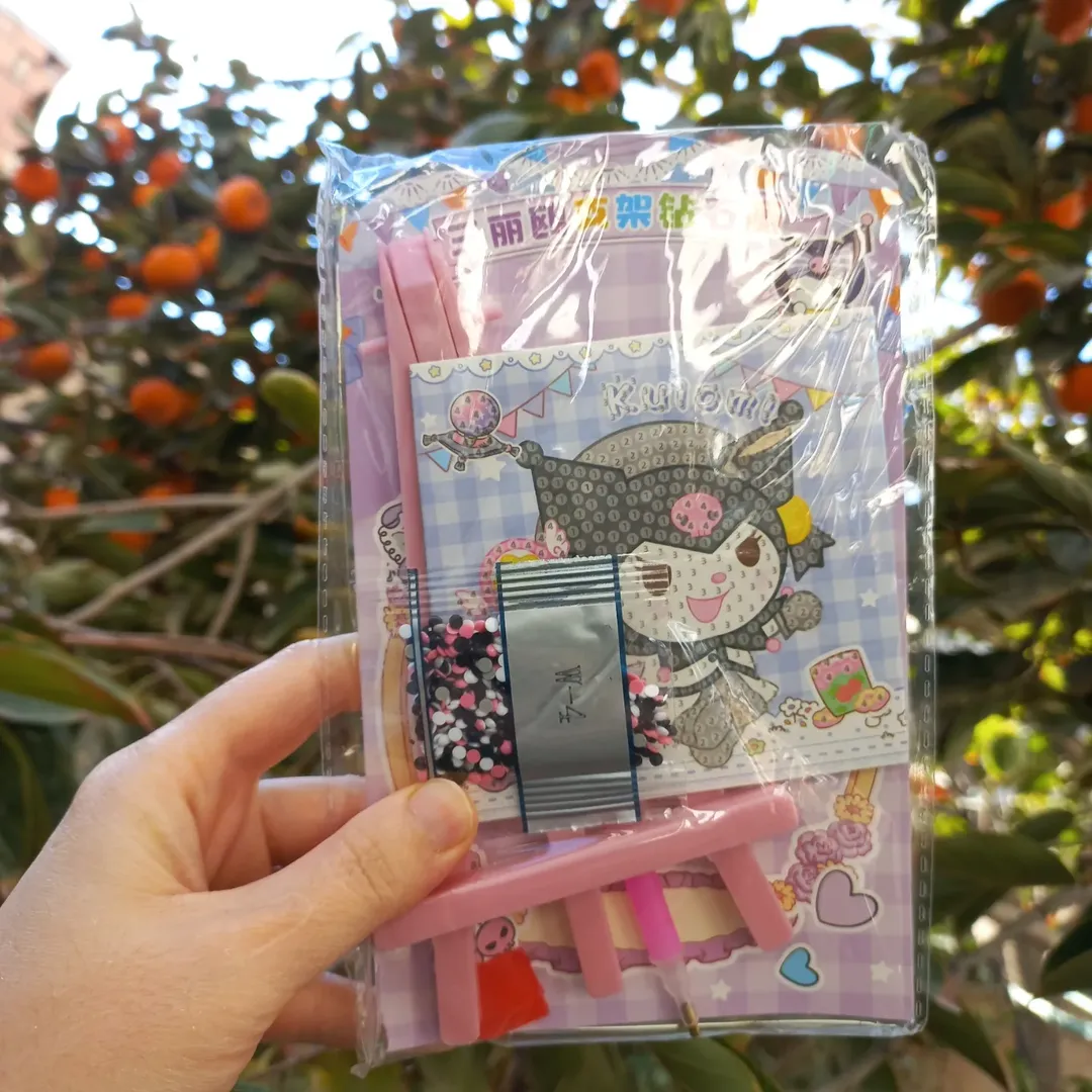 نقاشی الماسی بوم دار طرح کرومی و ملودی و دوستان